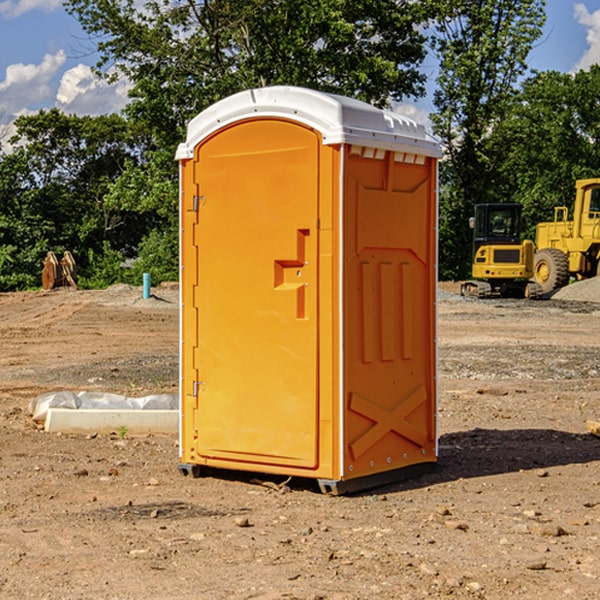 how often are the portable restrooms cleaned and serviced during a rental period in Efland North Carolina